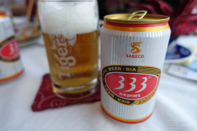 333（バーバーバー）・ベトナムのビール／サクラレストラン（SAKURA RESTAURANT）・ホイアン（Hoi An）