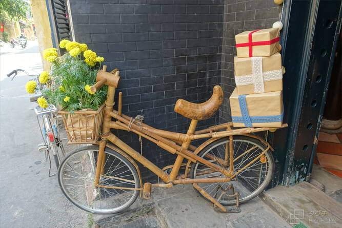 竹でできた自転車・木の自転車／ホイアン・Hoi An