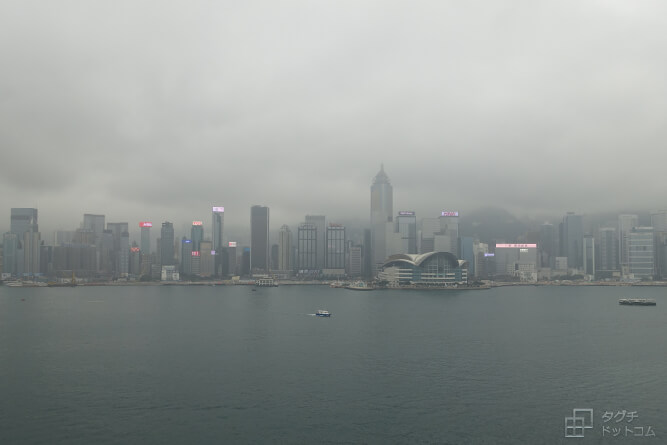 曇りの香港・ビクトリアハーバービュー・インターコンチネンタル